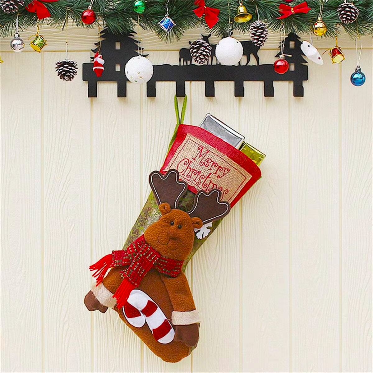 Classic Charm Christmas Stockings – Santa, Snowman & Reindeer Holiday Décor Collection