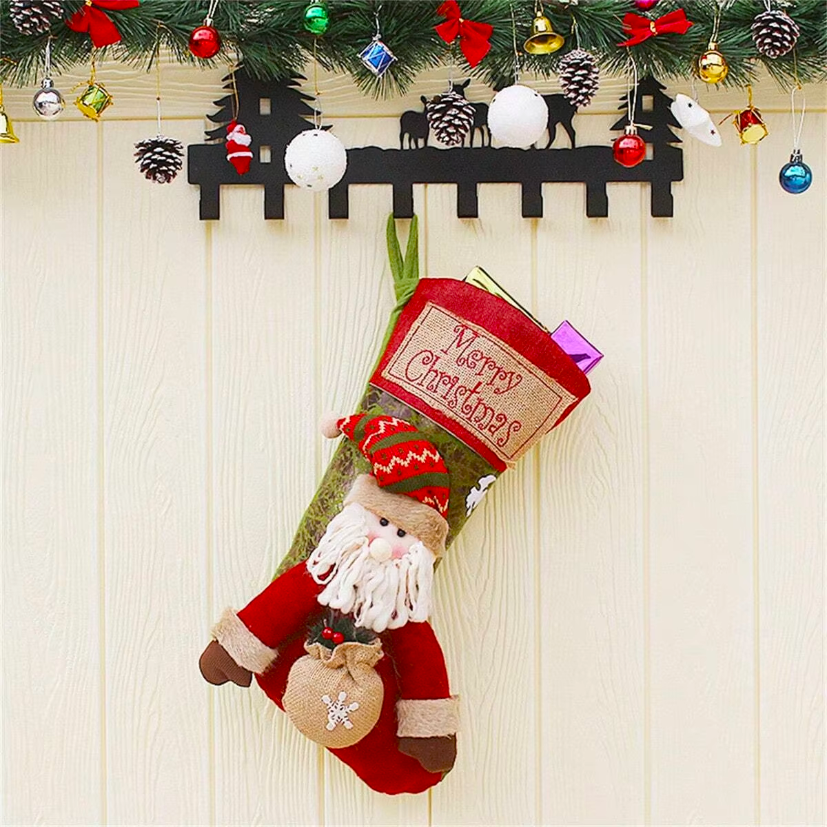 Classic Charm Christmas Stockings – Santa, Snowman & Reindeer Holiday Décor Collection