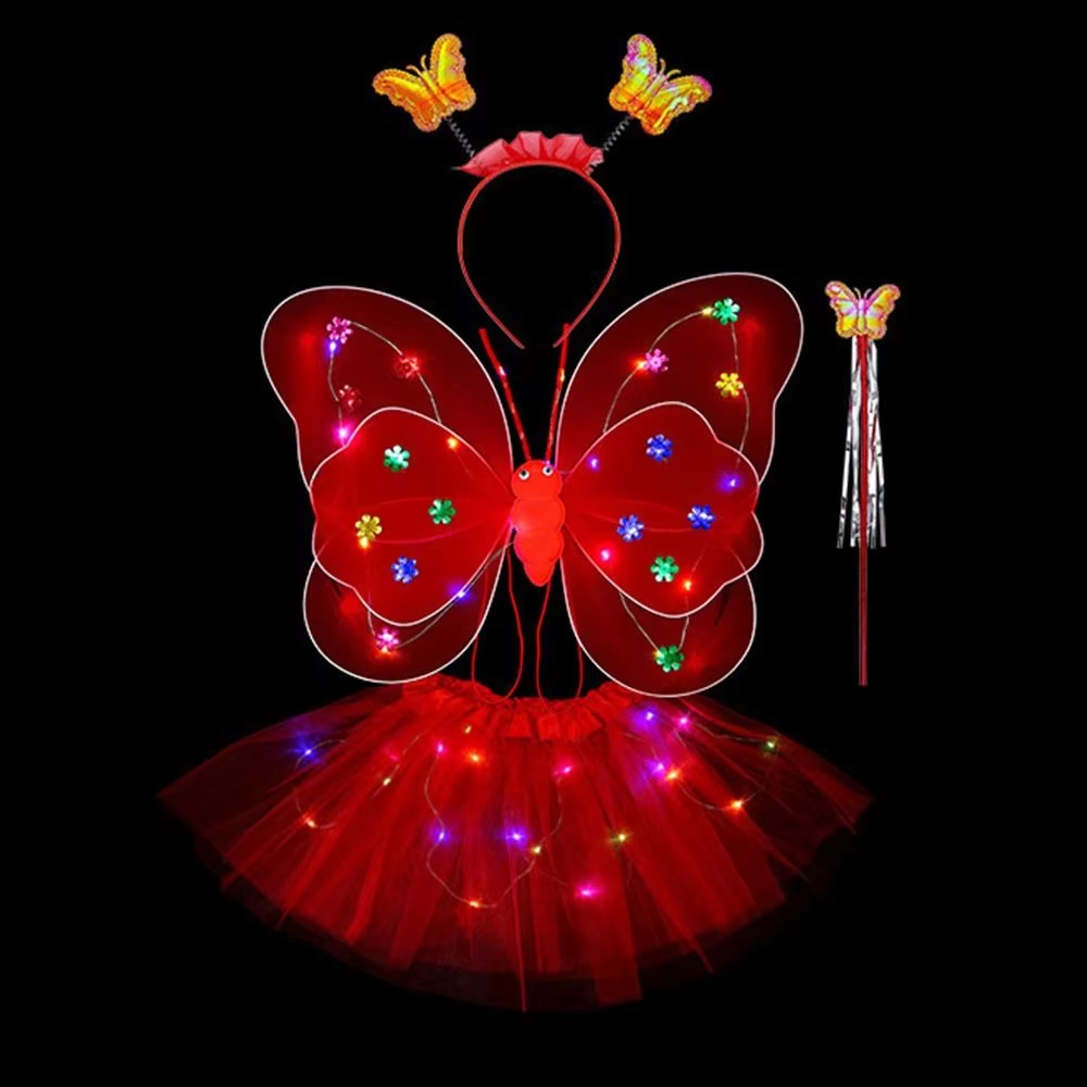 LED Fairy Butterfly Costume Set – Sparkling Magic for Little Princesses