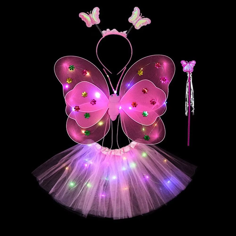 LED Fairy Butterfly Costume Set – Sparkling Magic for Little Princesses