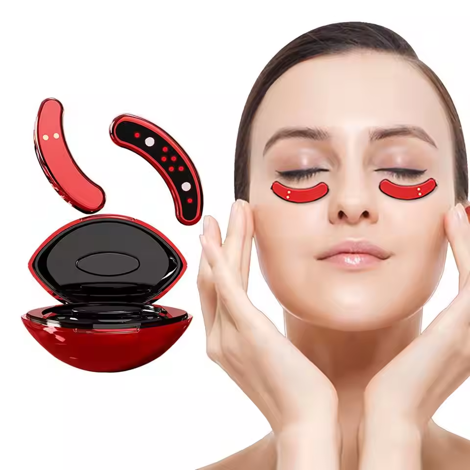 LuxeGlow Eye Revitalizer – Advanced EMS Red Light Therapy Eye Massager