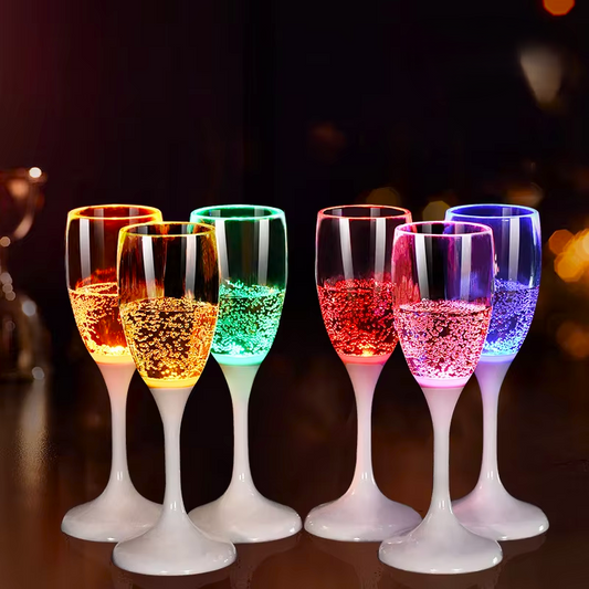 GlowGlasses - 6PCS LED Champagne Flute Party Set