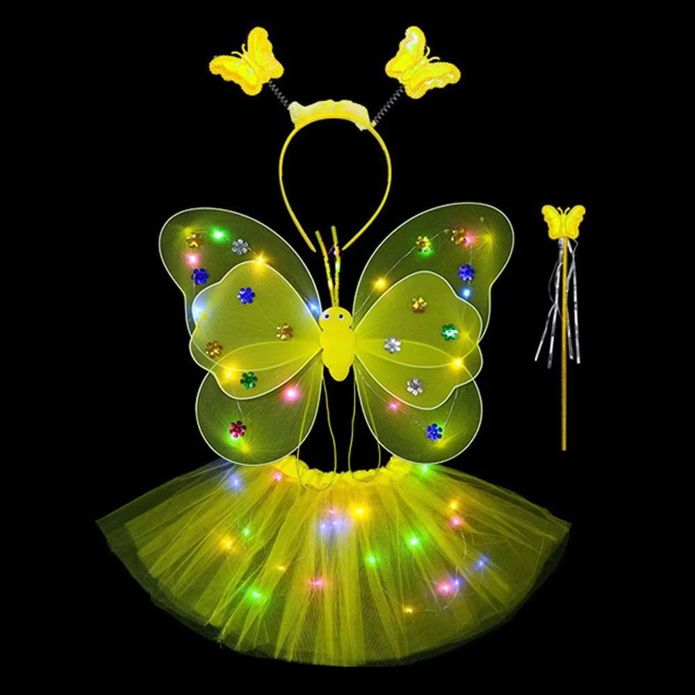 LED Fairy Butterfly Costume Set – Sparkling Magic for Little Princesses