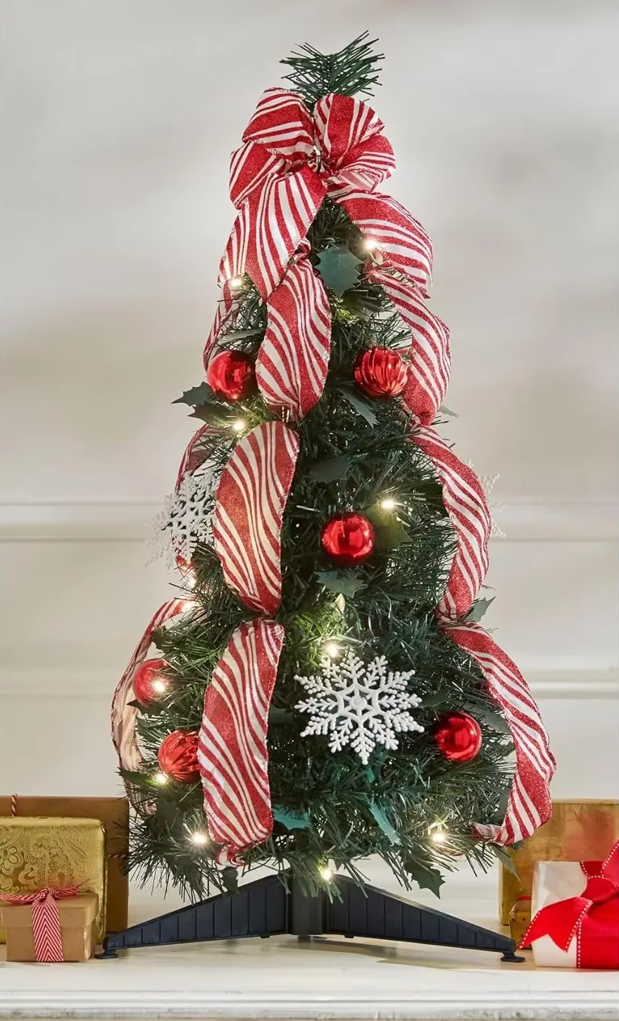 Instant Holiday Elegance – Fully Decorated Pre-Lit Pop-Up Christmas Tree