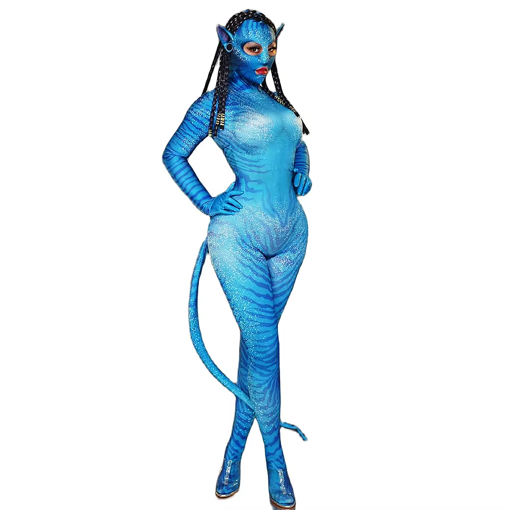 Avatar Cosplay Fantasy Costume: Unisex Performance Bodysuit for Halloween & Stage