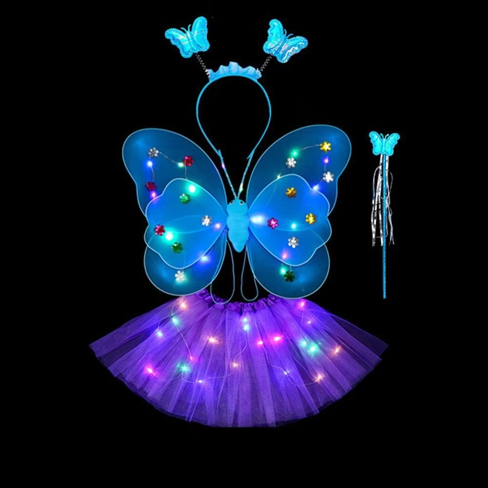 LED Fairy Butterfly Costume Set – Sparkling Magic for Little Princesses