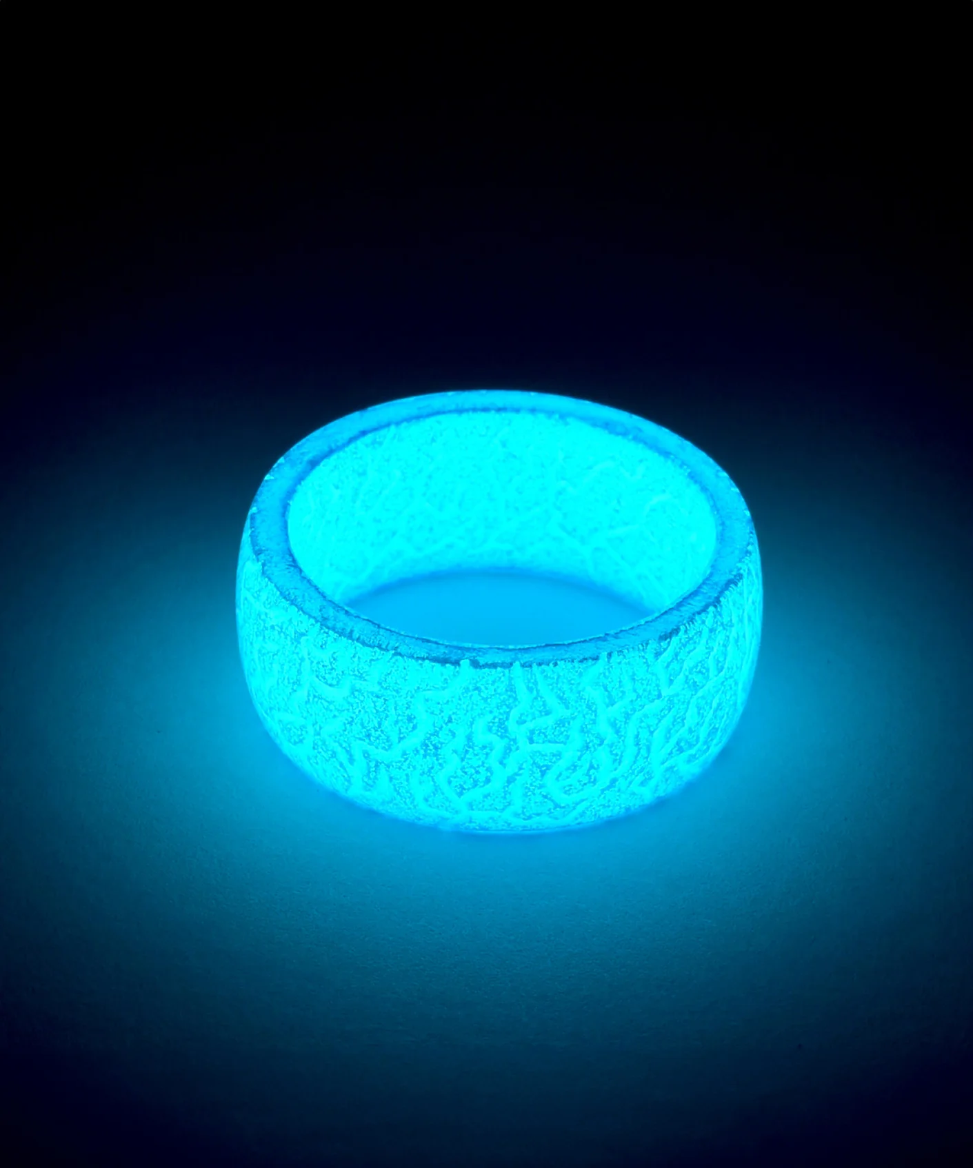 Radiant Nights: Glow-in-the-Dark Resin Ring Collection