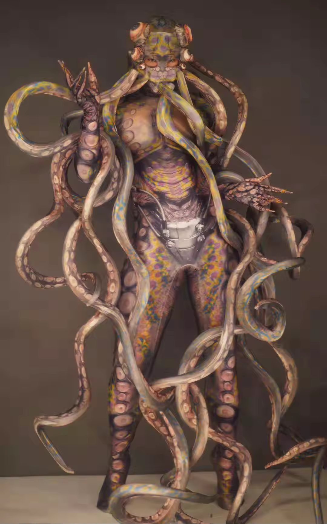 Terrifying Tentacle Monster Cosplay Suit – Scary Octopus Jumpsuit for Men & Women