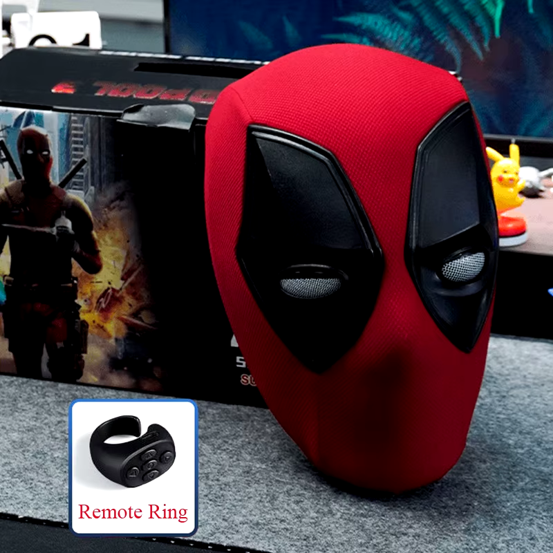 New Ultimate Deadpool RC Blinking Eye Mask with Lights & Music – Halloween Cosplay Prop