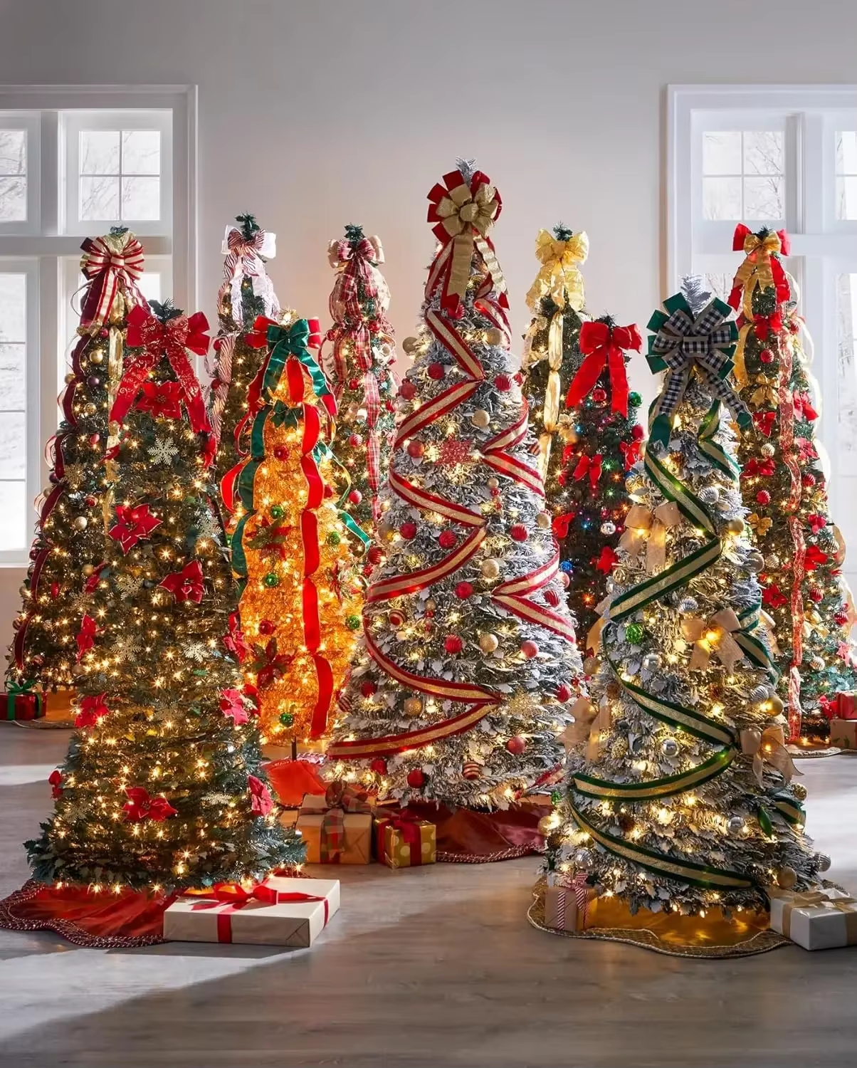 Instant Holiday Elegance – Fully Decorated Pre-Lit Pop-Up Christmas Tree