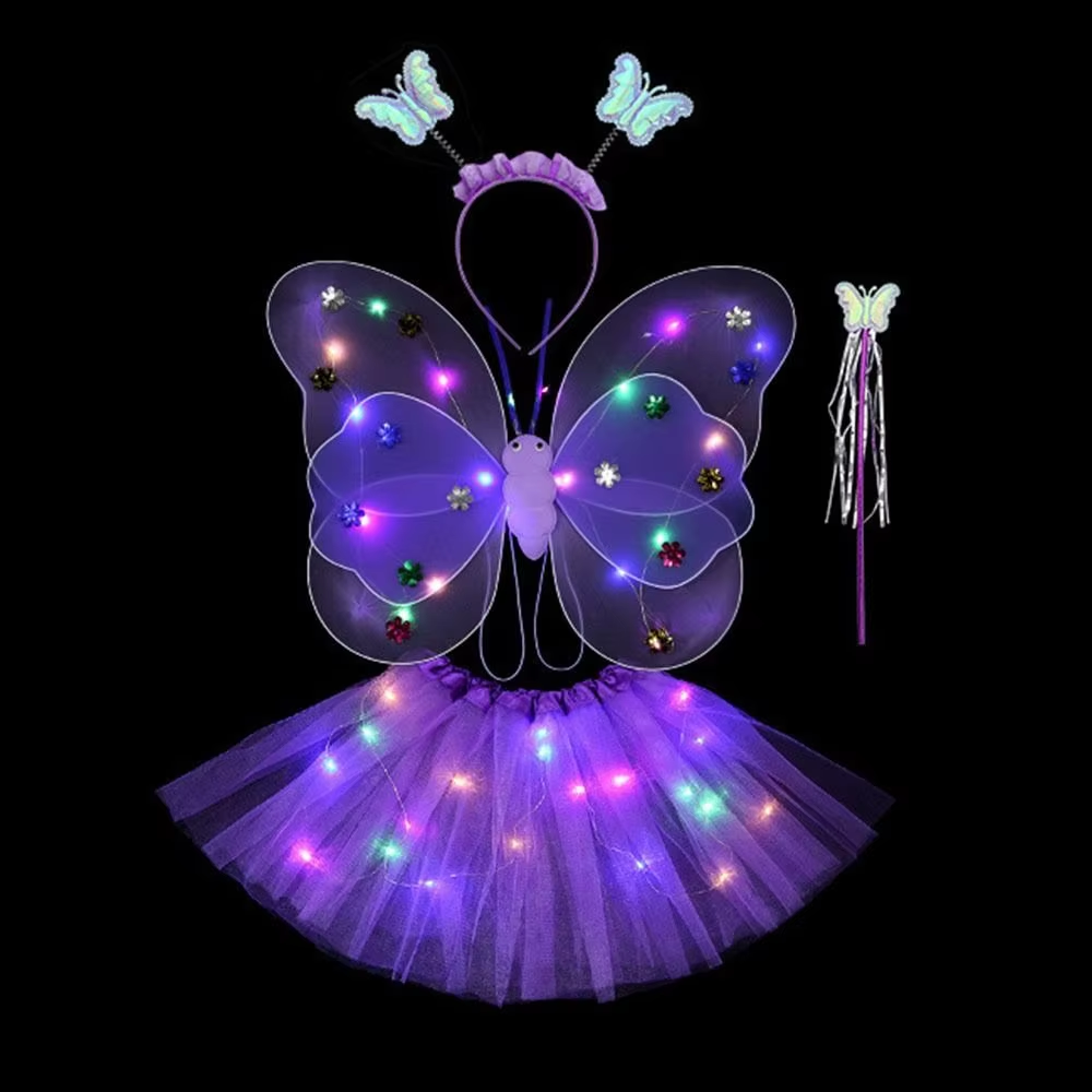 LED Fairy Butterfly Costume Set – Sparkling Magic for Little Princesses