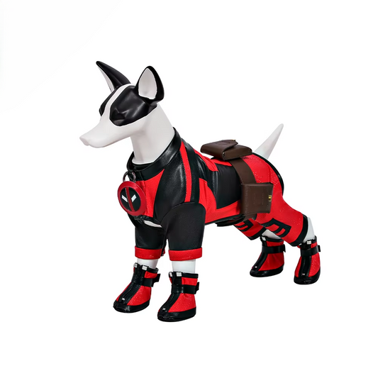 Dogpool Cosplay Superhero Dog Costume – Halloween Party Outfit for Pets