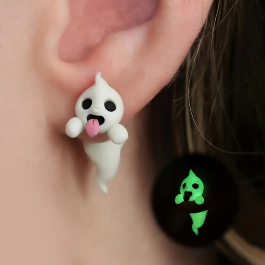 Spectral Glow Ghost Earrings – Luminous Halloween Accessories