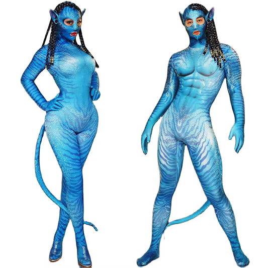 Avatar Cosplay Fantasy Costume: Unisex Performance Bodysuit for Halloween & Stage